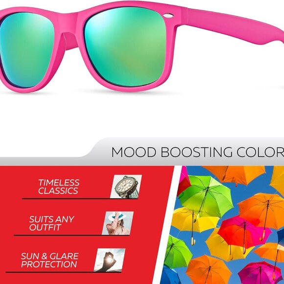 Polarized Sunglasses UVA UVB Protection Unisex Classic Retro Fashion - Picture 2 of 6